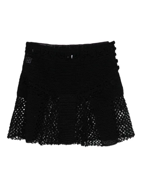 Judy Turner Floret crochet mini skirt Black 9004
