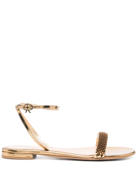 Gianvito Rossi sequin-embellished sandals Gold G3258305RICKLM