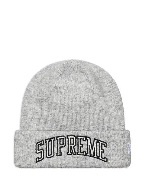 Supreme New Era Metallic Arc beanie hat Grey SU25169