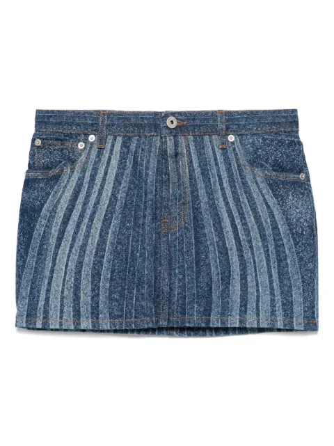 Jean Paul Gaultier Spiral-print mini skirt Blue FJU171LD017