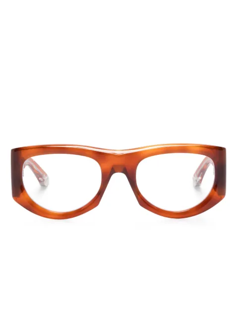 Gucci Eyewear rectangle-frame glasses Brown GG1917S