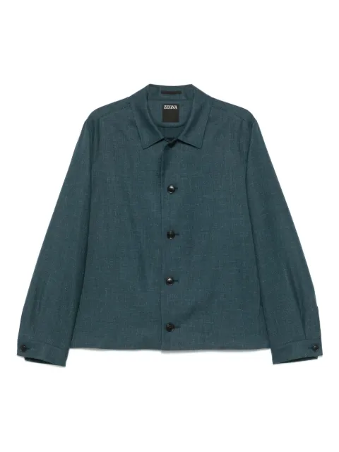 Zegna twill shirt jacket Blue 960C62A91GCVQ0