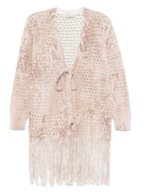 Blumarine open-knit cardigan Neutrals 4M141A