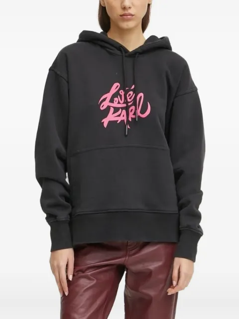 Karl Lagerfeld Jeans logo-print hoodie Black A1W20093
