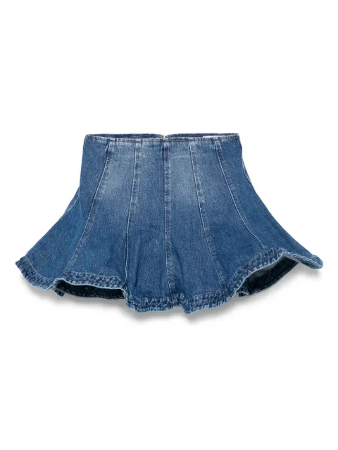 MSGM wired-hem mini skirt Blue 3842MDD23125724286