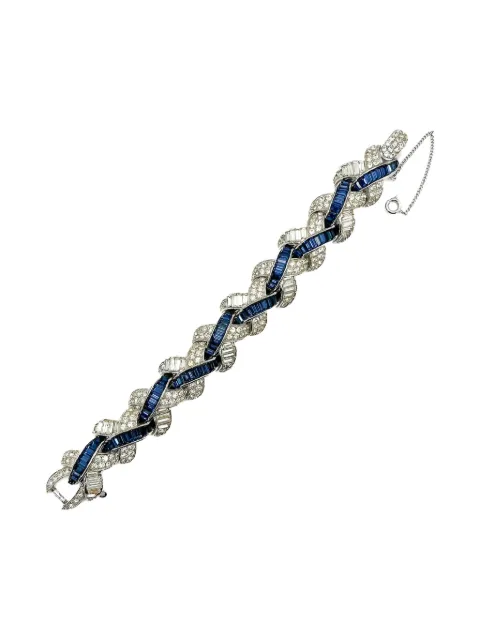 Jennifer Gibson Jewellery 1950s Boucher sapphire cocktail bracelet Silver JGJBOUCHBLT
