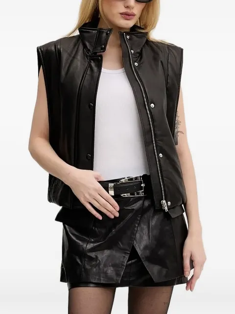IRO Dario leather vest Black WP137DARIO