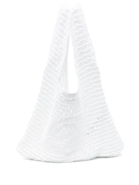 Blumarine logo-embroidered tote bag White UW057A
