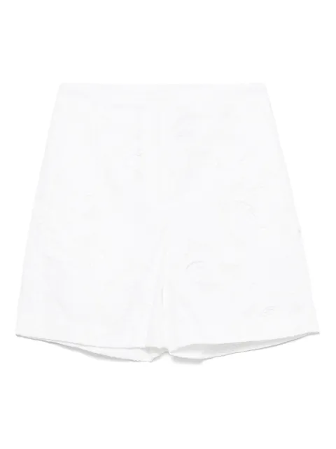 BOSS floral-lace shorts White 50535523100