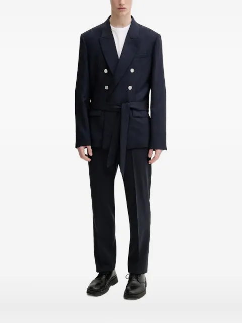 IRO double-breasted belted blazer Blue MP07UBERT