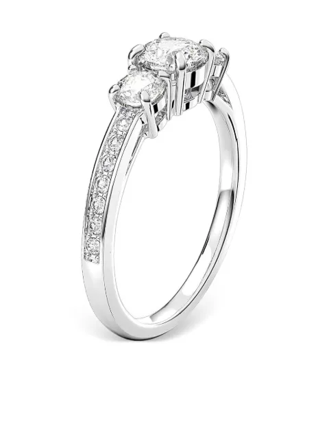 Swarovski three-stone pave-set ring Grey 5655713