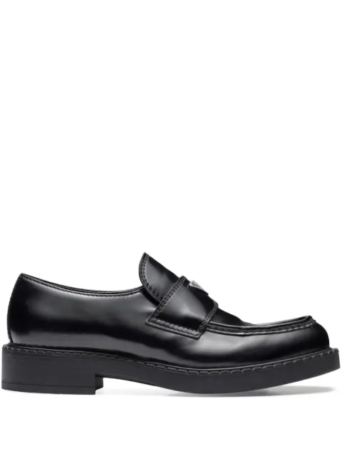 Prada brushed leather loafers Black 2DE127FG000055