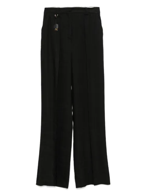 Elisabetta Franchi logo-charm trousers Black PA09752E2