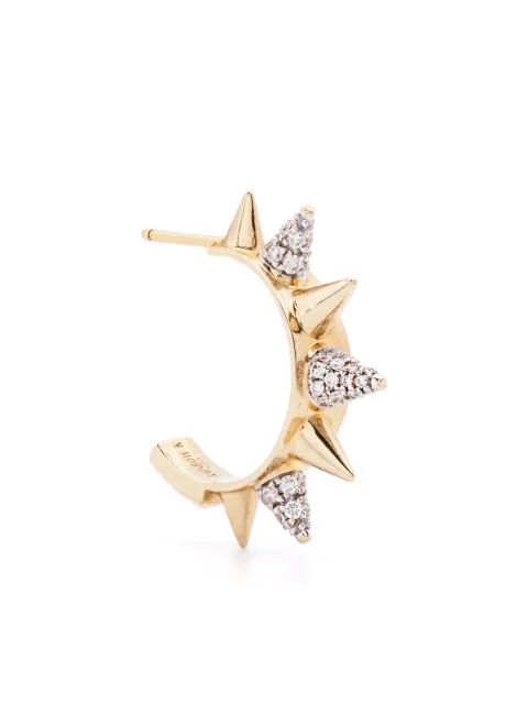Rainbow K 18K yellow gold Peak diamond hoop earring Gold R055