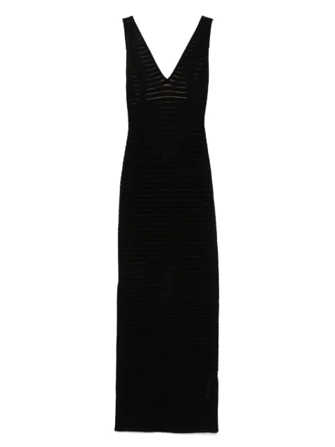 Elisabetta Franchi open-knit maxi dress Black AM67T52E2