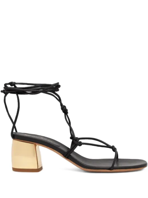 Forte Forte knotted ankle-wrap sandals Black 13689MYSHOES