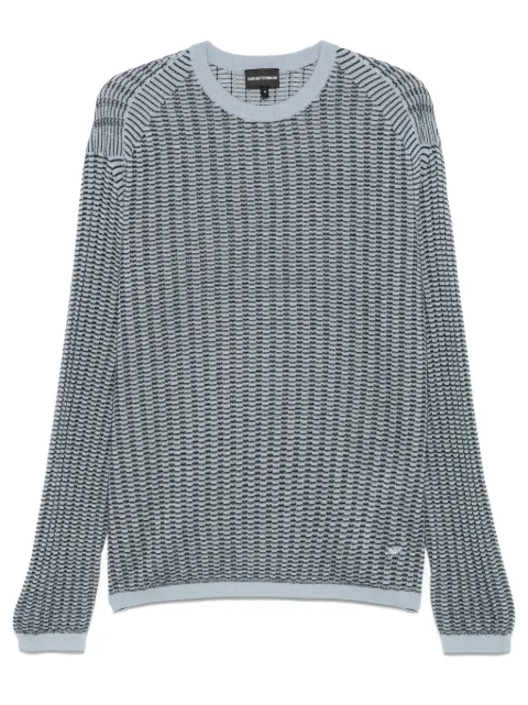 Emporio Armani textured sweater Blue EM000895AF14229