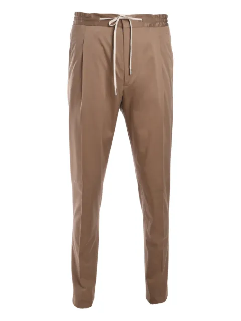 Lardini pleated elasticated-waistband trousers Brown ESMIAMIESIF64402