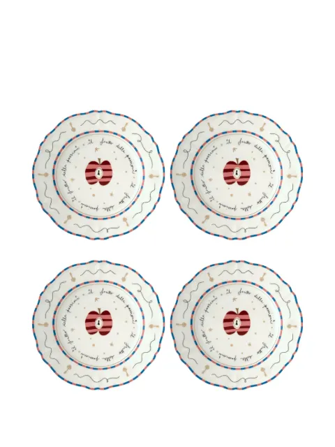 Bitossi Home Apple dinner plates (set of four) White PAN01004X4