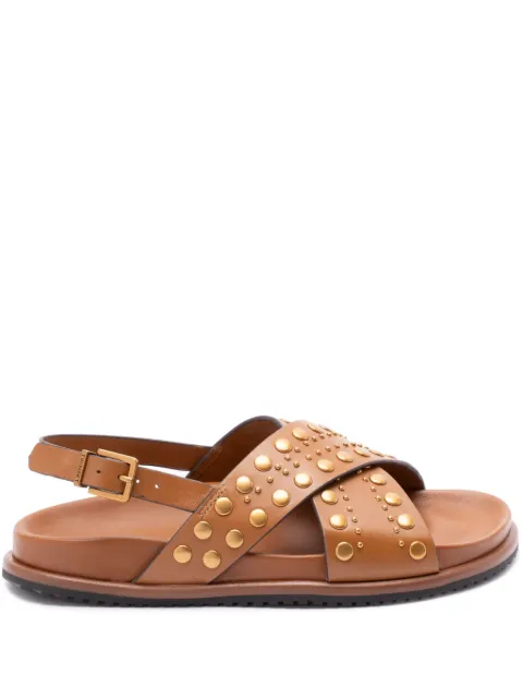 TWINSET stud-embellished sandals Brown 251TGT070