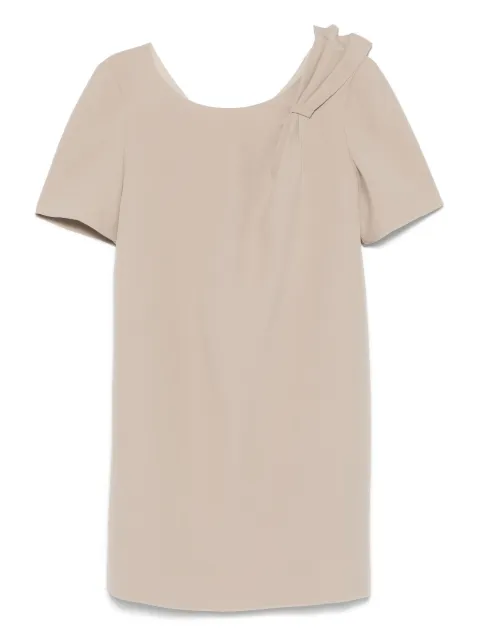 DE SANTIS draped-detail T-shirt Neutrals AB81