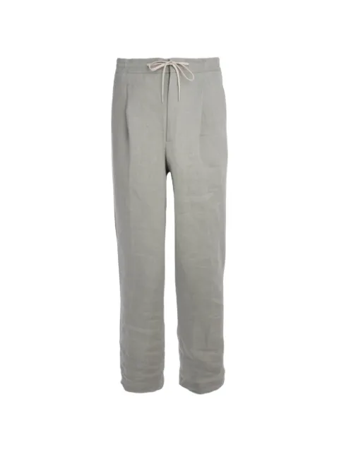 Lardini drawstring-fastening trousers Green ESMIAMIESIF64404