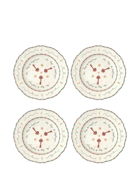 Bitossi Home Key plate (set of four) White PAN01003X4