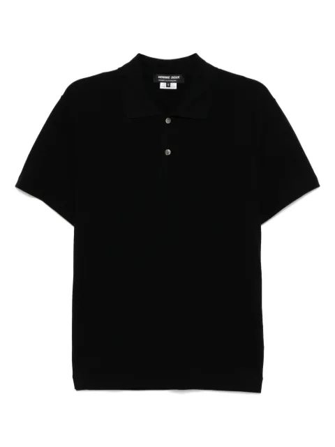 Comme des Garçons Homme Deux cotton polo shirt Black DOT006051