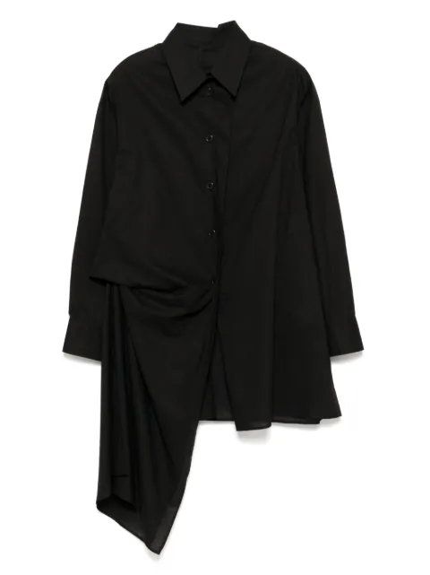 Yohji Yamamoto cotton asymmetric shirt Black FPB62002