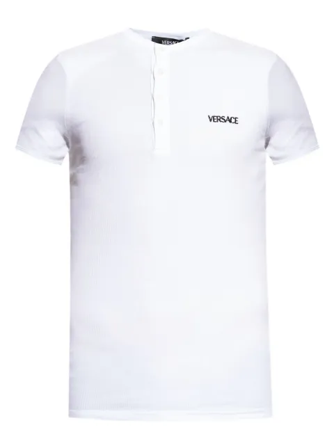 Versace cotton ribbed T-shirt White 10196781A09410