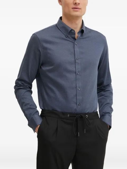 Michael Kors herringbone-pattern shirt Blue CR5400HGXG