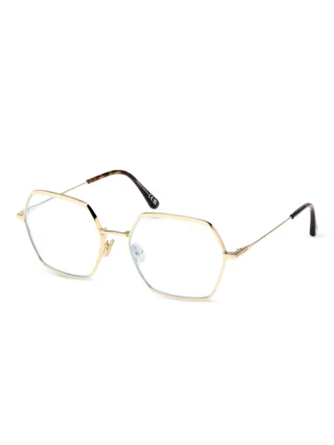 TOM FORD Eyewear geometric-frame glasses Gold FT6050B