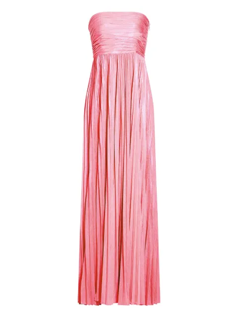 Retrofete Sevyn pleated strapless gown Pink RSS251147317