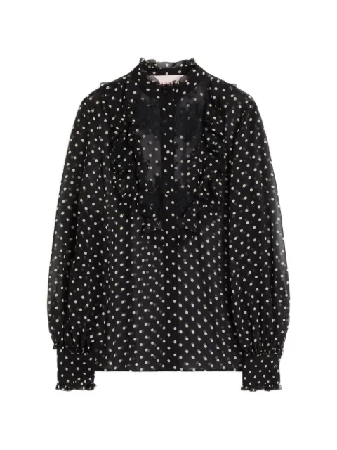 Valentino Garavani shirt with polka dots Black BAB7J19AB