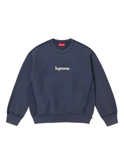 Supreme washed box logo "SS 25 - Navy" sweatshirt Blue SU25158