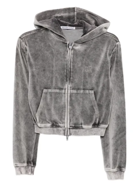 Alexander Wang zip-up hoodie Grey 4CC4252680