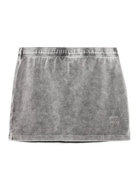 Alexander Wang embossed-logo mini skirt Grey 4CC4255346