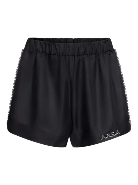 AREA crystal trim track shorts Black SS25SO0023FA01