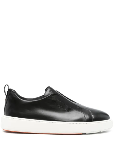 Santoni slip-on leather sneakers Black MBCD21995BARTMVIN01