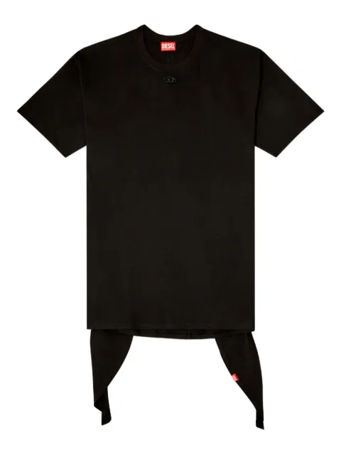 Diesel T-shirt dress with tie front Black A192320NIAX
