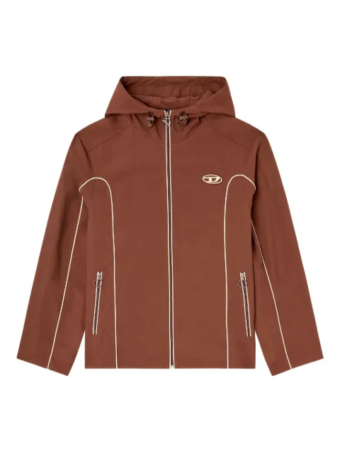 Diesel J-Hives piped hooded jacket Brown A061490DGAM