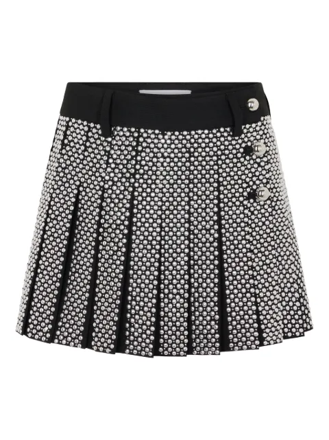Rabanne embroidered grain de poudre mini skirt Black 25ECJU072LA0262