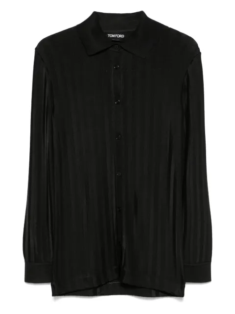 TOM FORD striped shirt Black CAK377YAX880