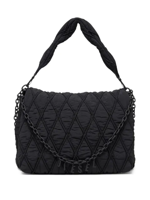 Diesel large Charm-D shoulder bag Black X10364P8048