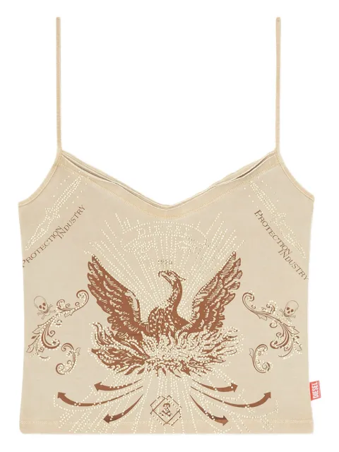 Diesel T-Ropew eagle-print cami tank top Neutrals A195430JLBW