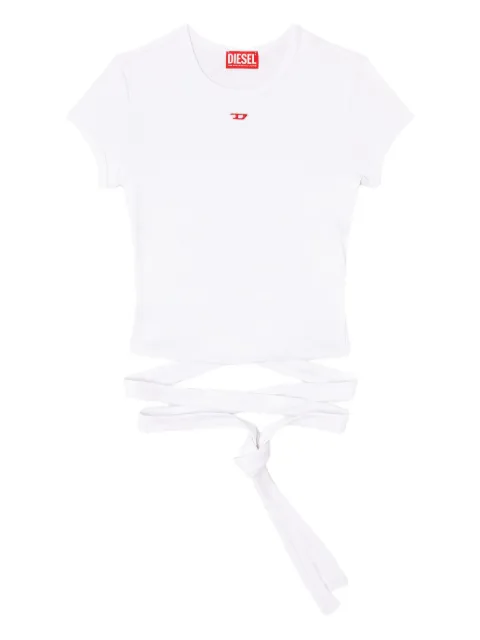 Diesel T-Bunny-Tail knot-detail T-shirt White A193370EJAI