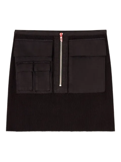 Diesel M-Meryn-Short zip-front pocket skirt Black A194920JLCR