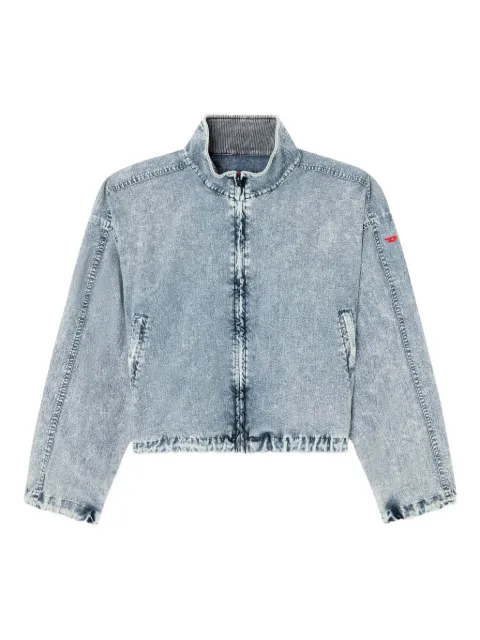 Diesel cropped jacket in recycled nylon taslan Blue A185730PLBH