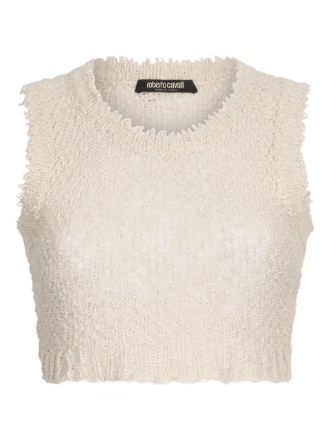 Roberto Cavalli knitted tank top Neutrals UWM606ME005