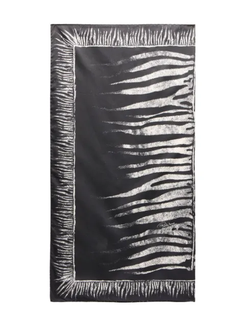Roberto Cavalli silk scarf Black UALR04IR104